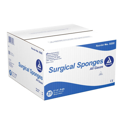 Dynarex® NonSterile Gauze Sponge, 2 x 2 Inch, 5000 ct