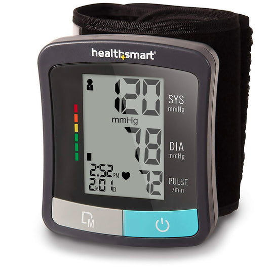 Mabis Digital Blood Pressure Wrist Unit, 2 User Storage