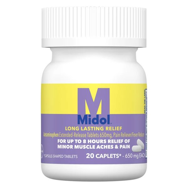 Midol Menstrual Pain and Fever Caplets, 20 ct.