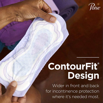 Poise Bladder Control Pads, Adult Women, Moderate Absorbency, Disposable, 12.20" Length, 54 ct