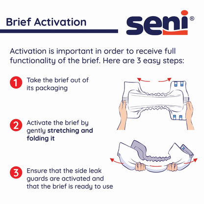 Seni® Super Plus Severe Absorbency Incontinence Brief, Medium