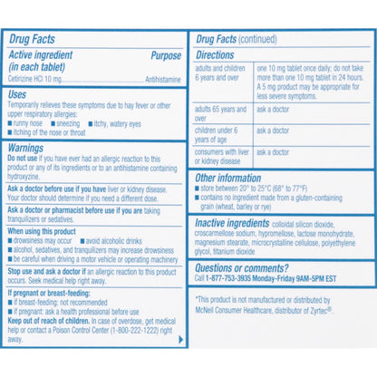 Sunmark® Cetirizine HCl Allergy Relief, 14 ct