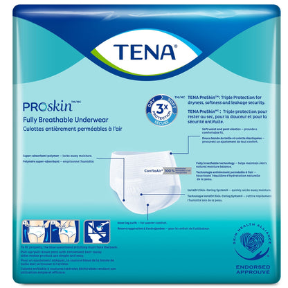 TENA® ProSkin™ Plus Fully Breathable Absorbent Underwear, Medium, 20 ct