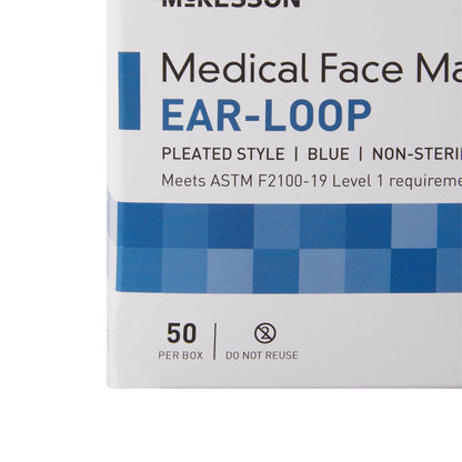 McKesson ASTM Level 1 Medical Face Masks, Blue