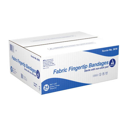 Dynarex Adhesive Fingertip Bandage, 1.75 x 3 Inch, 100 ct.