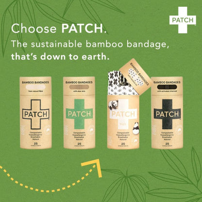 Patch Bamboo Adhesive Bandages with Charcoal, 25 ct.