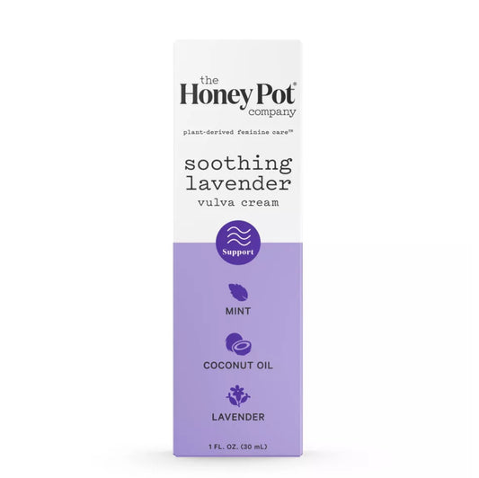 The Honey Pot Vulva Cream Soothing Lavender, 1 oz