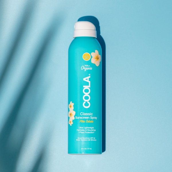 COOLA Classic SPF 30 Sunscreen Spray, Pina Colada, 6 oz.