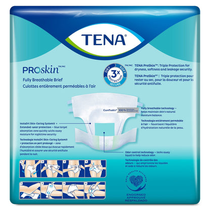 Tena Super Incontinence Briefs, Absorbent, Odor Control, Regular, Green, 28 ct