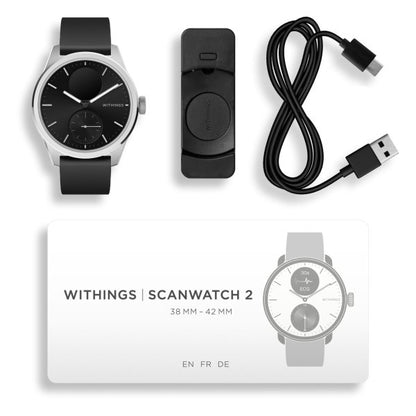 Withings ScanWatch 2 Heart Health Hybrid Smart Watch with Thermometer