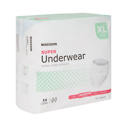 McKesson Super Moderate Absorbent Underwear, XL, 56 ct