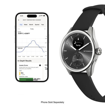 Withings ScanWatch 2 Heart Health Hybrid Smart Watch with Thermometer