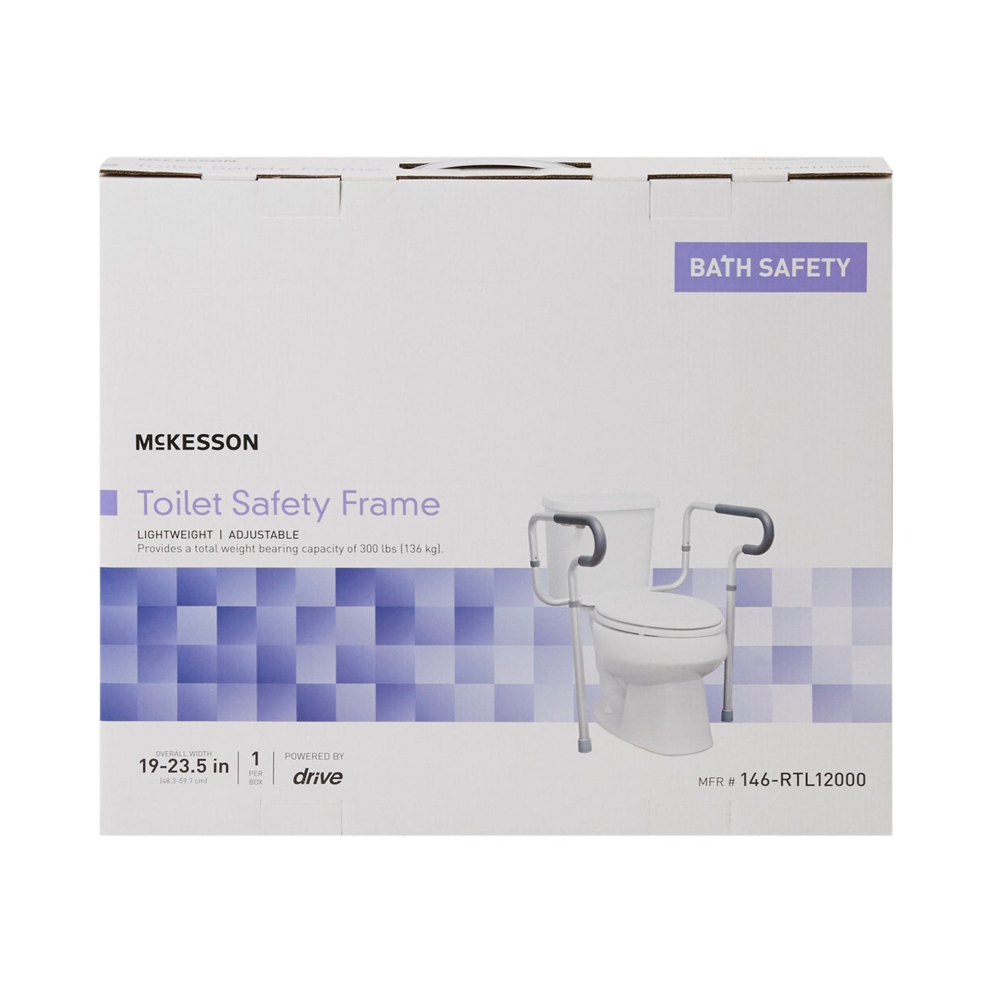 McKesson Toilet Safety Rail, Gray Aluminum