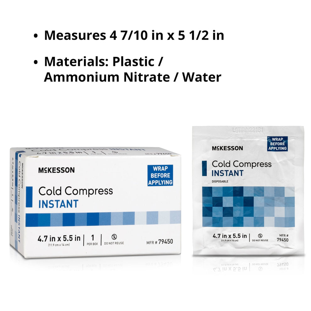 FSA-Approved McKesson Instant Cold Pack, Disposable, Multiple Sizes ...
