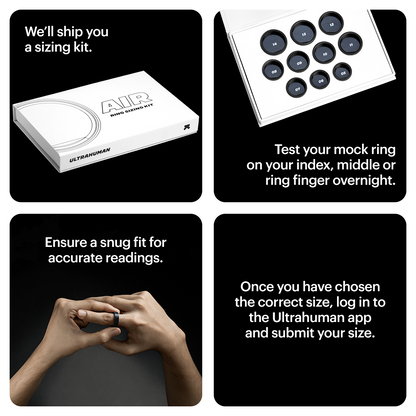 Ultrahuman Ring AIR Smart Ring Sleep, Temperature Tracker with Sizing Kit