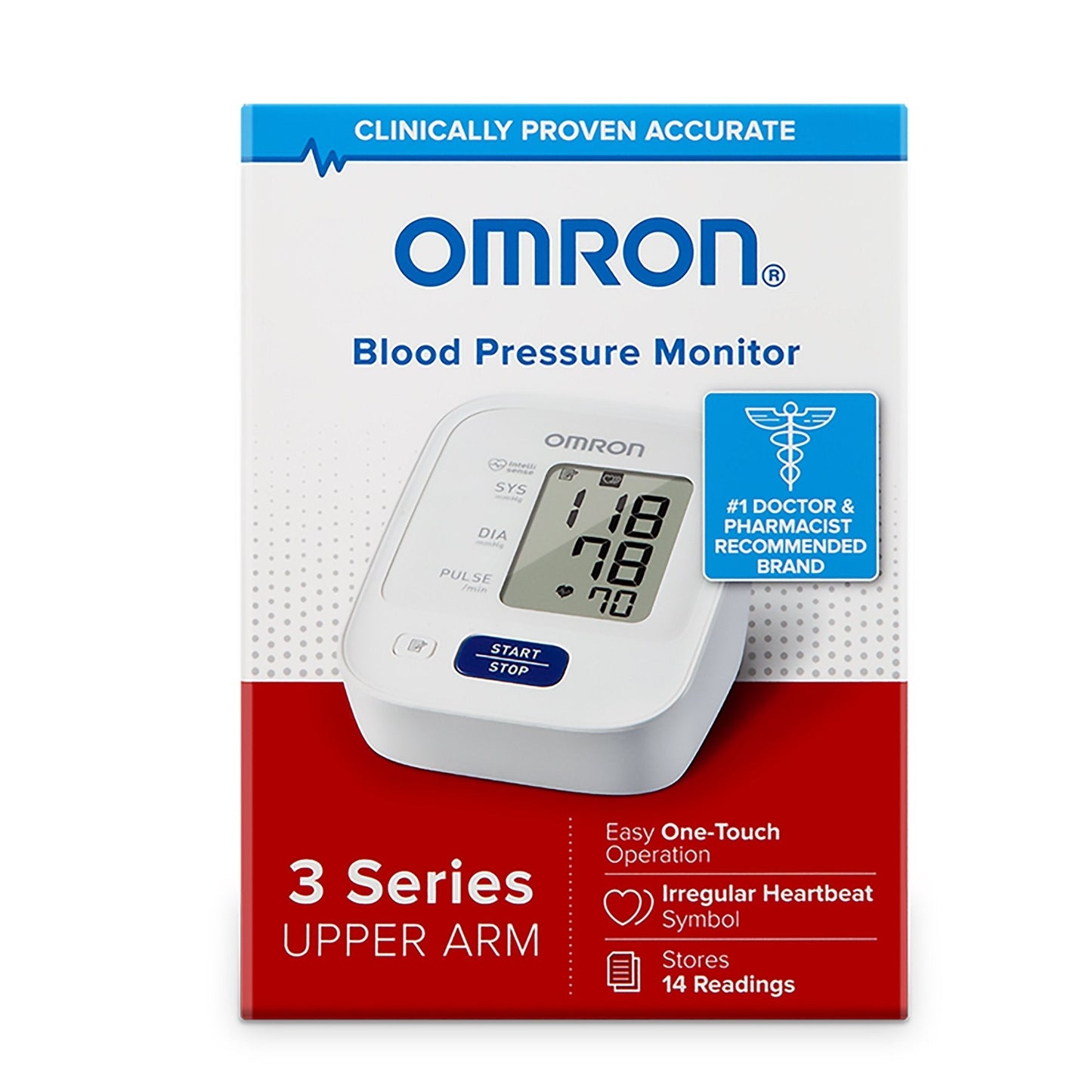 Omron 3 Series Digital Blood Pressure Monitor, Pocket Size, Adult Large Cuff