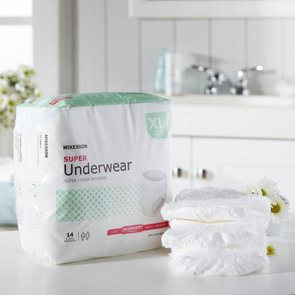 McKesson Super Moderate Absorbent Underwear, XL, 56 ct