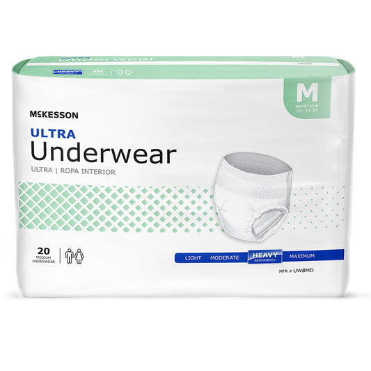 McKesson Ultra Heavy Absorbent Underwear, Medium, 80 ct