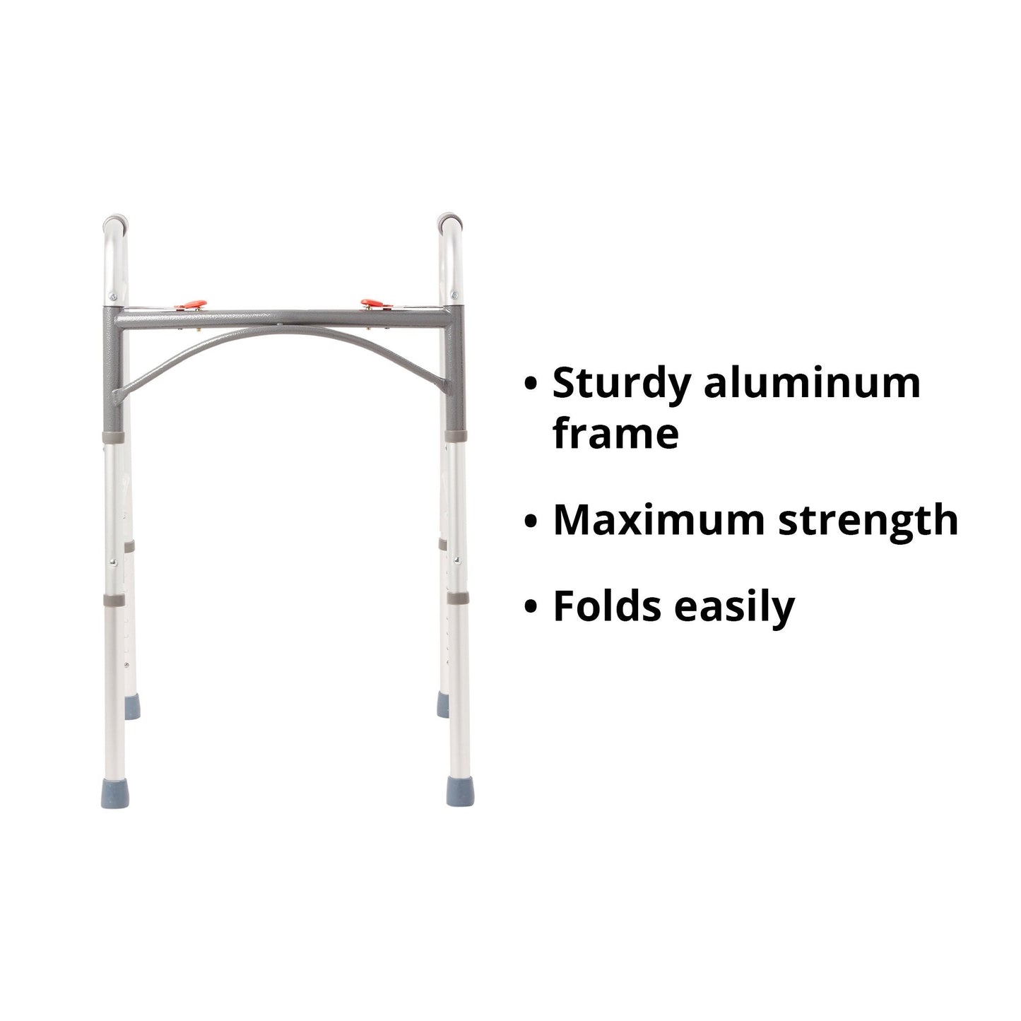 McKesson Aluminum Folding Walker, 32 - 39 Inch Height