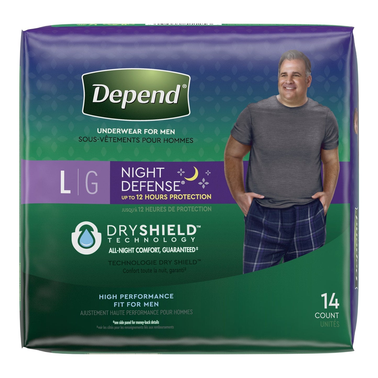 Underwear, Depend Overnight Men Lg (14/Pk 2Pk/Cs), 14 ct