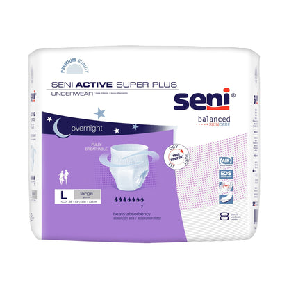 Seni® Active Super Plus Heavy Absorbent Underwear, Large, 8 ct