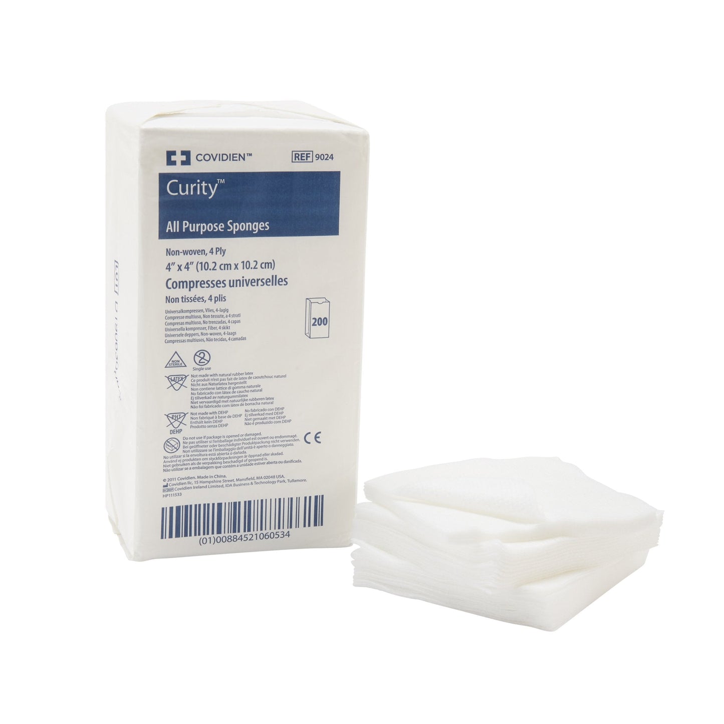 Curity™ NonSterile Nonwoven Sponge, 4 x 4 Inch