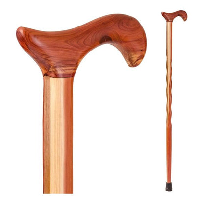 Brazos Twisted Derby Handle Handcrafted Walking Cane, 34-37 Inch