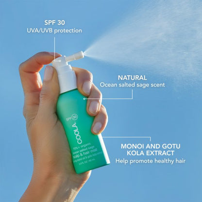 Coola Scalp & Hair Mist Organic Sunscreen SPF 30, 2 oz.