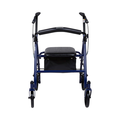 McKesson Folding Steel 4-Wheel Rollator, Blue