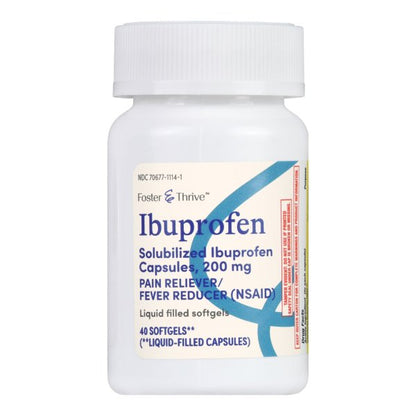 Foster & Thrive Ibuprofen Liquid Softgels, 200 mg, 40 ct.