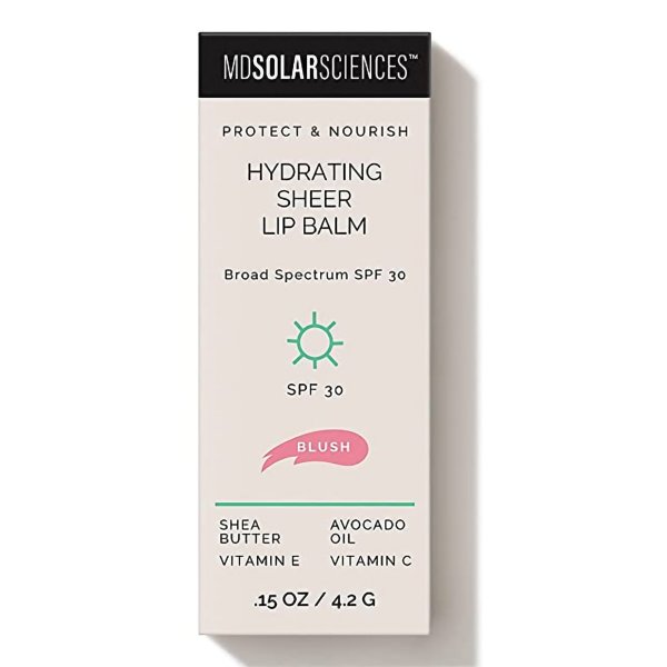 MDSolarSciences Hydrating Sheer SPF 30 Lip Balm, Blush (Pink)