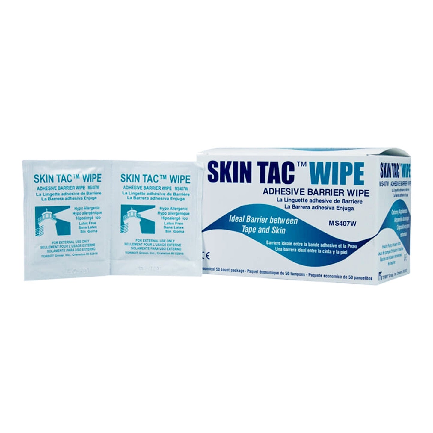 Skin Tac™ Skin Barrier Wipe, 50 ct