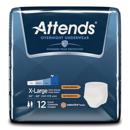 Attends® Overnight Underwear with Extended Wear Protection, X-Large