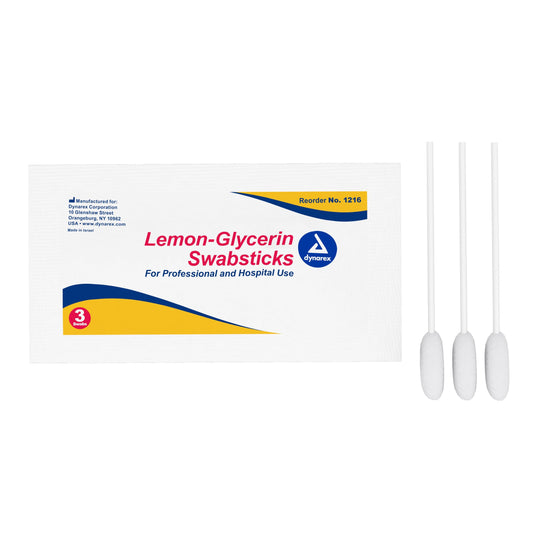 Dynarex® Lemon-Glycerin Oral Swabsticks, 25 ct.