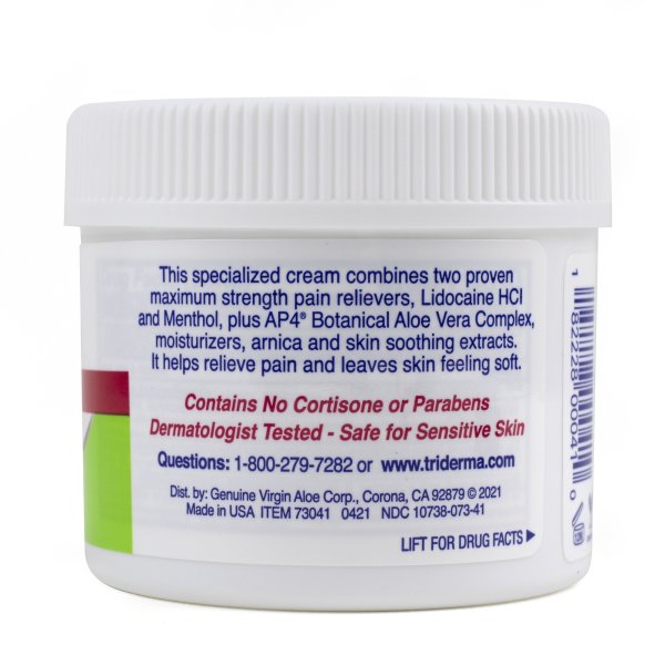 TriDerma MD Maximum Strength Topical Pain Relief Cream, 4 oz.