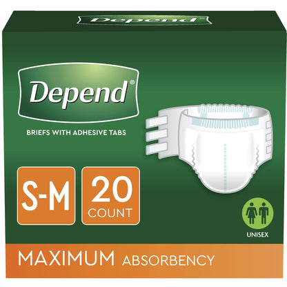 Depend® Maximum Incontinence Brief, Small / Medium, 20 ct