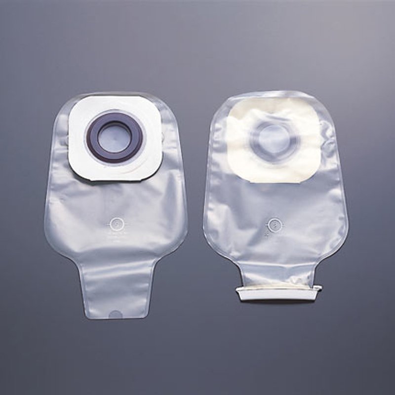 Karaya 5 One-Piece Drainable Transparent Colostomy Pouch, 12 Inch Length, 1-3/8 Inch Stoma, 10 ct