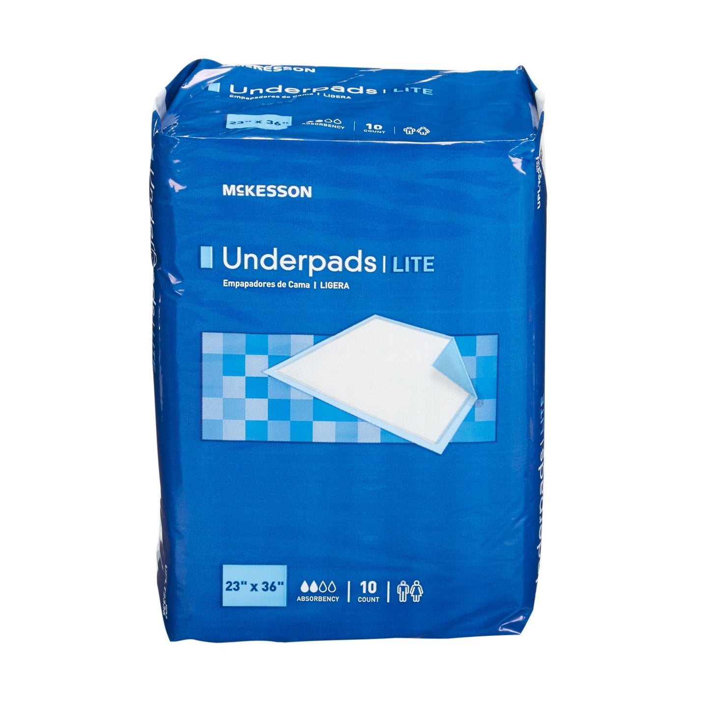 McKesson Classic Light Absorbency Underpad, 23 x 36 ", 10 ct