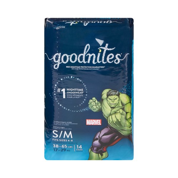 GoodNites® Absorbent Underwear, Small / Medium, Boy, 14 ct
