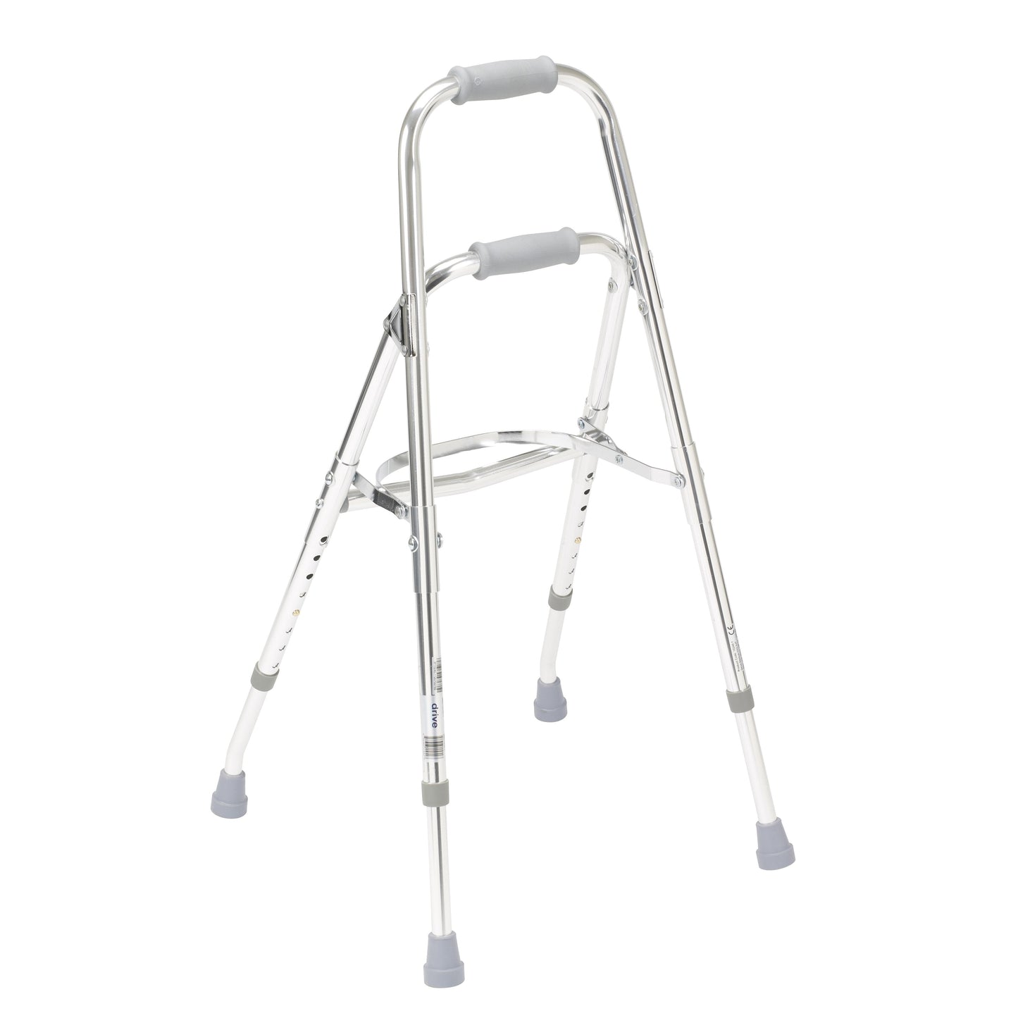 Drive™ Hemi Aluminum Side Step Folding Walker, 29.5 - 37 Inch Height