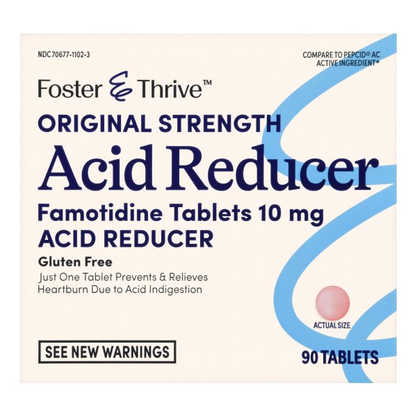 Foster & Thrive Original Strength Acid Reducer Tablets, 10 mg