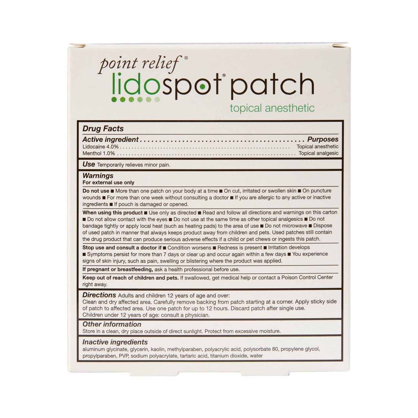 LidoSpot® Topical Pain Relief