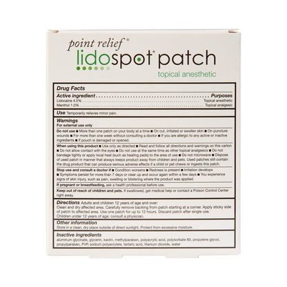 LidoSpot® Topical Pain Relief