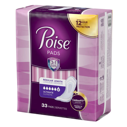 Poise Bladder Control Pads, Heavy Absorbency, 33 ct