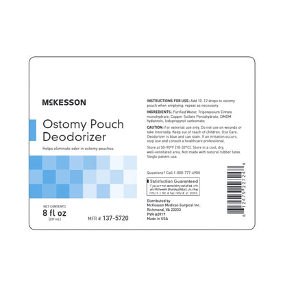 McKesson Ostomy Appliance Deodorant, 8 oz. Squeeze Bottle, 6 ct