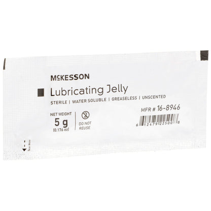 McKesson Lubricating Jelly, 5-gram Packet, 144 ct