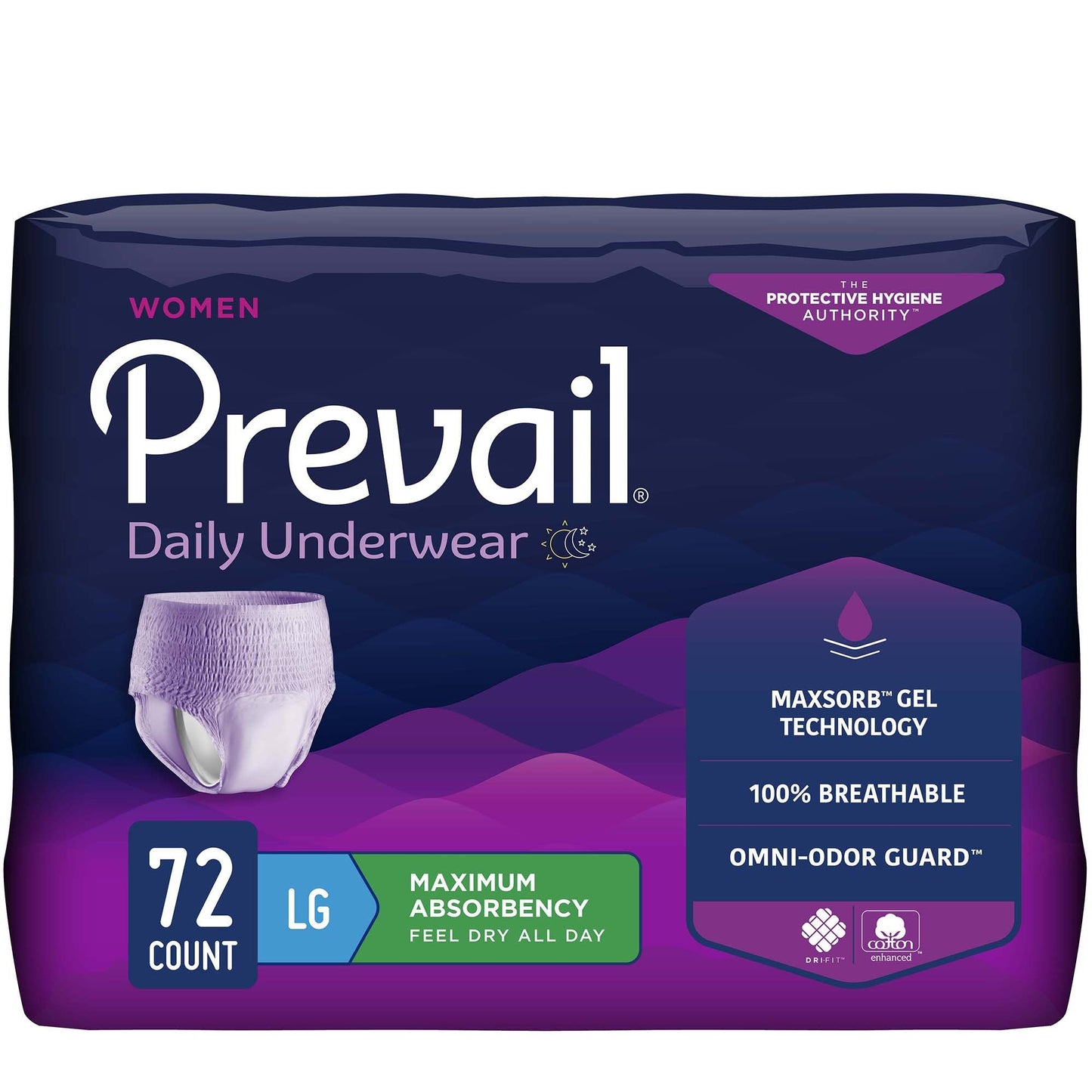 Prevail® for Women Daily Absorbent Underwear, Large, Heavy Absorbency, 18 ct