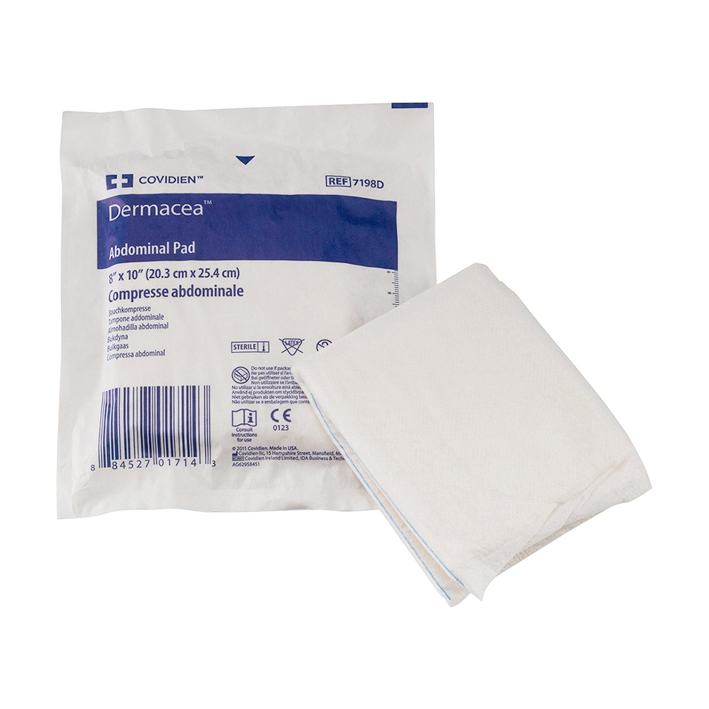 Dermacea™ Sterile Abdominal Pad, 8 x 10 Inch, 18 ct