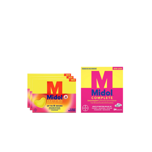 Midol Complete Symptom Relief + Heat Patch Bundle