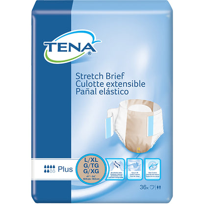 Tena® Stretch™ Plus Incontinence Brief, Large / XL, 36 ct